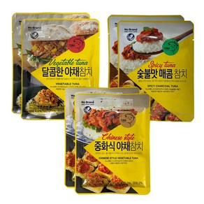 노브랜드 참치 (달콤한야채+중화식야채+숯불맛매콤) 2개, 1개