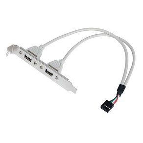 파워랜 USB2.0 브라켓 2포트 30cm PL-U2B2P, 1개