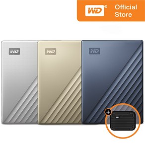 WD My Passpot Ulta Type C 휴대용 외장하드 + 파우치, 2TB, 골드