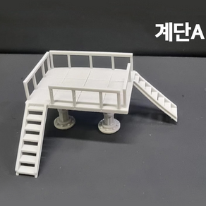 HG RG PG 디오라마 스케일 건담 건프라 정비공 현황모니터링 의자 세트, 계단A, 1/144스케일, 1개