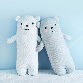 한성실업 시원이 곰인형 듀라론 냉감 바디필로우, 화이트