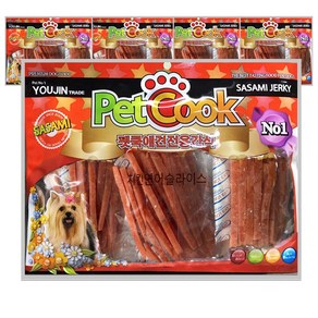 펫쿡 대용량 강아지 말랑 져키간식 300g, z83.연어치킨슬라이스300g x 5봉, 1개