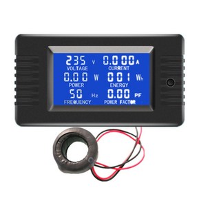 GHSHOP AC 80V-260V 전류 전압 암페어 전력 에너지 패널 미터 LCD 디지털 디스플레이 전류계 전압계 멀티미터 100A