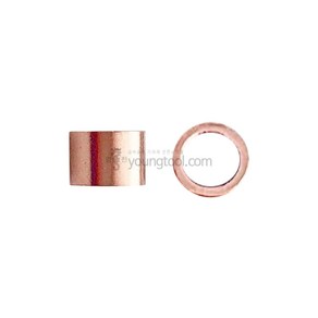 14K 핑크 튜브 클림프비즈 1.0x2.0mm 10개입, 단품, 10개