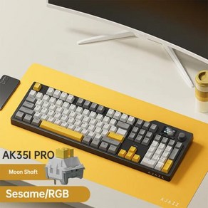 Ajazz 무선 게임용 기계식 키보드 블루투스 2.4G 104 키 RGB 핫 스왑 가능 PC 데스크탑용 유선 키보드 개스킷 Ak35I V2, 없음, 없음, 1) MAX SASAME