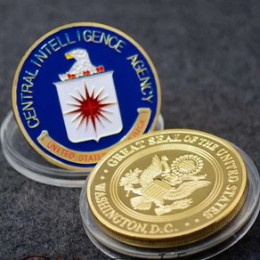 미 육군 군사 CIA 중앙 정보국 기념 도전 동전