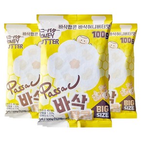 바삭 허니버터 팝콘, 100g, 3세트