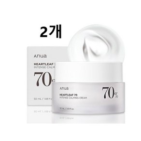 ANUA 아누아 어성초 70 인텐스 카밍 크림 50ml 50ml, 50ml * 2개