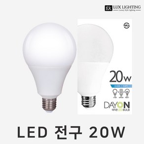 럭스라이팅 데이온 LED전구 20W, 주광색, 1개