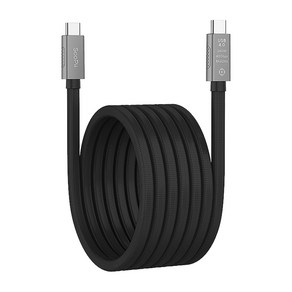 Soopii 240W 40Gbps 8K 썬더볼트4 USB4 C to C 마그네틱 케이블 S50 초고속충전 영상 데이터 자석, 1.5m, 1개