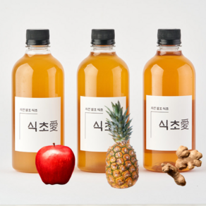 식초사랑 마시는 과일 비니거 500ml(사과/파인애플/생강/바나나/아로니아), 1개, 500ml