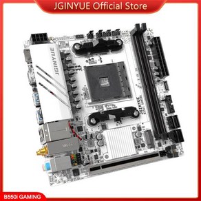 가성비 JGINYUE AMD B550 미니 ITX 마더보드 Ryzen R5 4000/5000 시리즈 프로세서 지원 DDR4 PCI-E 4.0 GAM, 한개옵션0, 1개