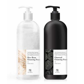 어스로하 대용량 쌀겨 + 참숯 클렌징 폼 세트, 1개, 500ml