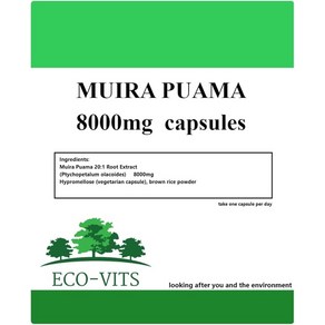 Muia PUAMA 8000mg(60캡슐) 성 건강 지원 토닉 60개(1팩), 60정, 1개