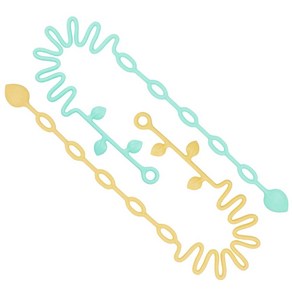 꼬꼬노리 국산 열탕소독 민트+노랑 이파리 쪽쪽이 스트랩 쭉 늘어나는 실리콘 스트랩 아기 신생아 치발기 공갈젖꼭지 클립, 민트 + 노랑, 1개