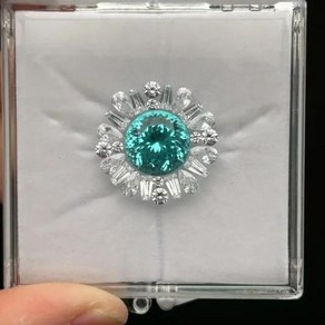 RUIF 파라이바 사파이어 D 루즈 스톤 세트 DIY 쥬얼리 목걸이 펜던트 제작 10.45ct