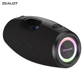 ZEALOT S78 시끄러운 휴대용 블루투스 스피커 부밍 베이스 IP67 방수 LED 조명 보조베터리 야외용 120W, [01] Black, [01] Speake only non-suit, 1개