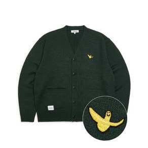 마크곤잘레스 ANGEL WAPPEN OG V-NECK KNIT CARDIGAN - D/GREEN Z233UCD030052 563338