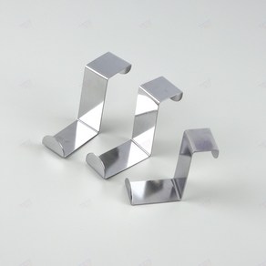 도어 후크 걸이 ㄹ모양 방문 옷장 싱크대 실버 2.5cm, C 실버2.5CM, 1개