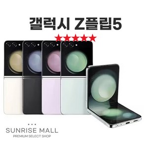 [SUNRISE MALL] 삼성 갤럭시 Z플립5 ZFilp5 256G 중고폰 리퍼폰 공기계 자급제 알뜰폰, Flp5 펄민트그린, 256GB, B급