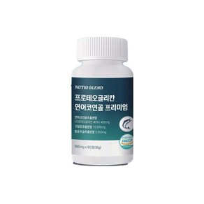 뉴트리브렌드 프로테오글리칸 연어코연골 프리미엄 600mg 글루코사민 우슬 콘드로이친 식약처 HACCP인증, 1개, 60정