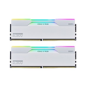 [에센코어] KLEVV DDR5 PC5-57600 CL34 CRAS V RGB White 서린 [32GB (16GB*2)] (7200)