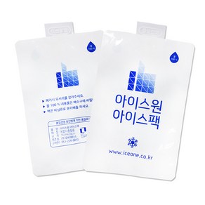 아이스원 엄지 수지없는 아이스팩 반제품 16x24cm 1000매 + 물주입기, 1개