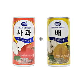 대일 참맑은 사과 175ml 30개 + 배 175ml 30개, 60개