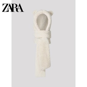 ZARA 자라 제니 곰돌이 모자 일체형 목도리 양털 장갑 머플러 3colo 2종