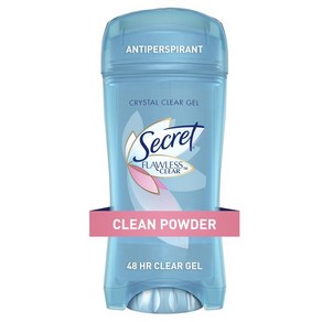 Secet Flawless Clea Gel Antipespiant and Deodoant fo Women Clean Powde 2.7 oz, Clealy Topical, 1개