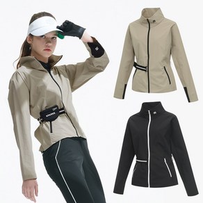 [디즈니골프 중계점] [스팍스] *24년 SS신상 70%SALE* 여성 하이넥 볼백 벨트 바람막이 점퍼 (2Colo) 유니크한 디자인 배색 포인트 간절기 필수템 바람막이 점퍼