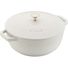 STAUBStaub Cast Ion Dutch Oven 3.75Qt 제공 Made in Fance White, 1개