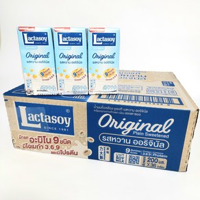 태국두유 락타소이 오리지널 소이밀크 Lactasoy soymilk 락타소이 200ml, 72개