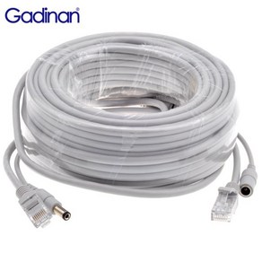 Gadinan 이더넷 케이블 CCTV 네트워크 랜 시스템 IP 카메라 RJ45 DC 전원 CAT5/CAT-5e 5M 10M 15M 20M 30M, 01 5m, 1개