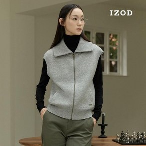 IZOD 24FW 울블렌드 집업 베스트 여성