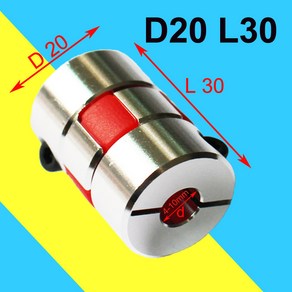 모터커플링 1 개 D20L30 커플러 OD 20mm L 30mm 알루미늄 플럼 플렉시블 샤프트 커플 링 모터 커넥터 CNC 5663581012mm, 6x10