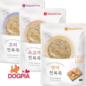 네츄럴코어 영양가득 보양식 전복 죽 50g (관절 면역 피부), 혼합, 소고기5+연어5+오리5 (총15개)