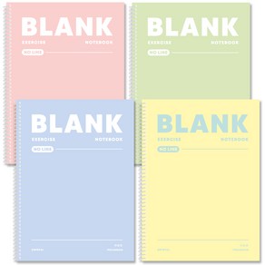 2000 연습장 블랭크 무지 노트 무선 공책 BLANK, 1개, 랜덤색상