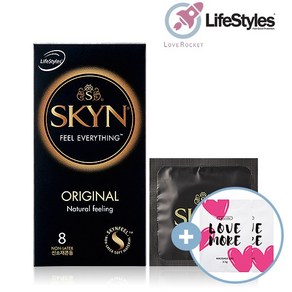 Ansell 안셀 라이프스타일 skyn 스킨 오리지널 신소재 폴리이소프렌 콘돔 (8P)+러브모아 젤(2p), 1개