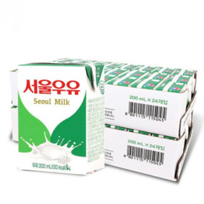 멸균우유 1+1 200ml 24+24 ( 2 BOX ), 48개