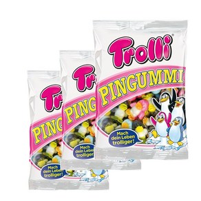 트롤리 젤리 tolli 핑구미 젤리 175g 3팩 Tolli Pingummi 164308, 3개