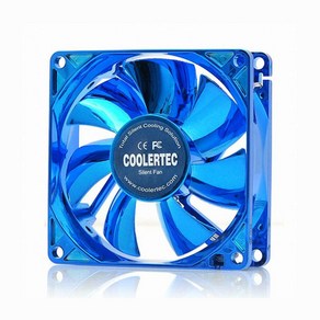 COOLERTEC 팬쿨러 UBK8025DFS-T 유체/80mm/25T/3/4핀 케이스쿨러, 선택없음, 1개