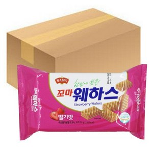 꼬마웨하스 딸기맛 70g 20개입 1박스 한입과자 무