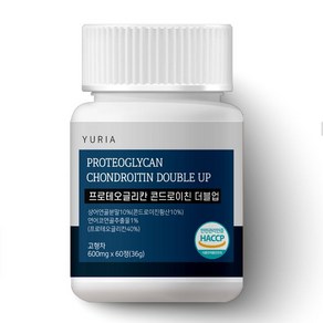 유리아 프로테오글리칸 콘드로이친 더블업 연어코 연골 추출물 1박스 600mg 60정 2개월, 1개