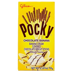 Glico Pocky 2.47oz Cunchy Biscuit Sticks  Chocolate Banana, 1개, 70.02g