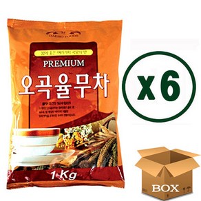 대호식품 프리미엄 오곡 율무차, 1kg, 1개입, 6개