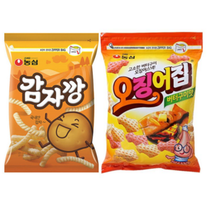 농심 감자깡 250g + 오징어집 버터구이맛 260g 지퍼 대용량, 2개