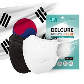 델큐어 황사 방역마스크 새부리형 대형 KF94 화이트, 1개입, 100개