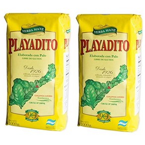 Yeba Mate Playadito 1kg  1kg(2.2파운드) - 2팩, 2개, 500ml