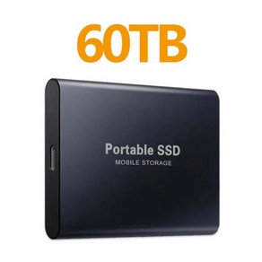 휴대용 USB 3. 외장 하드 디스크 노트북 MAC 휴대폰 PC용 TB 2TB, 없음, 7) Black 60TB